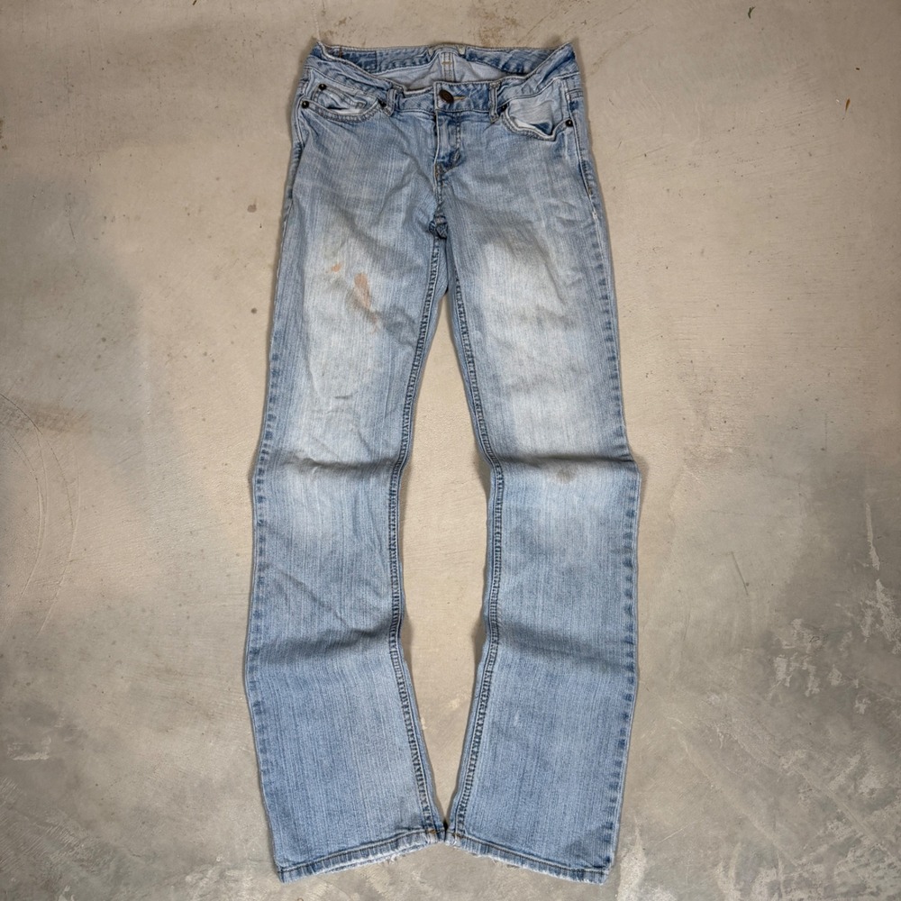Aeropostale Chelsea Bootcut Jeans Light Wash Low Rise Womens Size 1/2 Reg